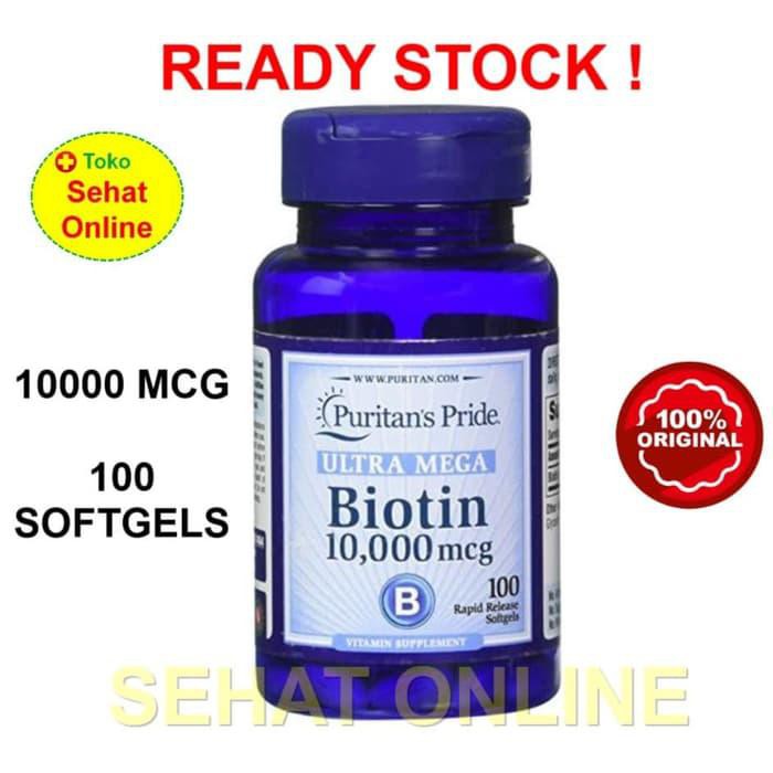 Termurah Puritan Biotin 10000 Mcg - 100 Softgels Puritan'S Pride Usa Harga Bersahabat