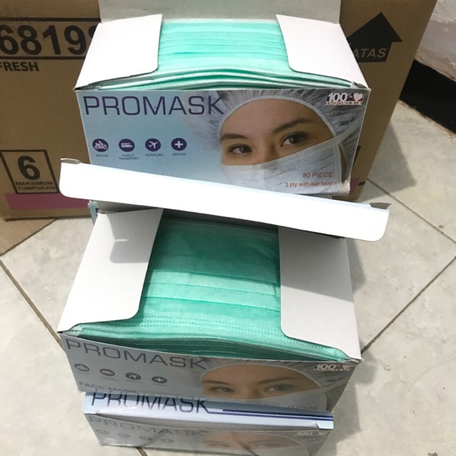 Masker earloop medis 50pcs / 1 box (dapat kotak) masker 50 pcs Masker Hijab Masker wajah medis kawat