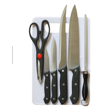 Pisau Dapur / Talenan Full Set / Kitchen Knife / Set Pisau Dapur Murah / Pisau Dapur Lengkap 7in1