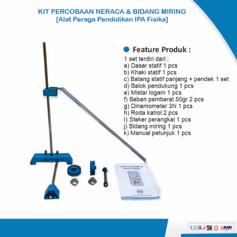 

Alat peraga kit percobaan neraca dan bidang miring-Alat Peraga Percobaan IPA Fisika