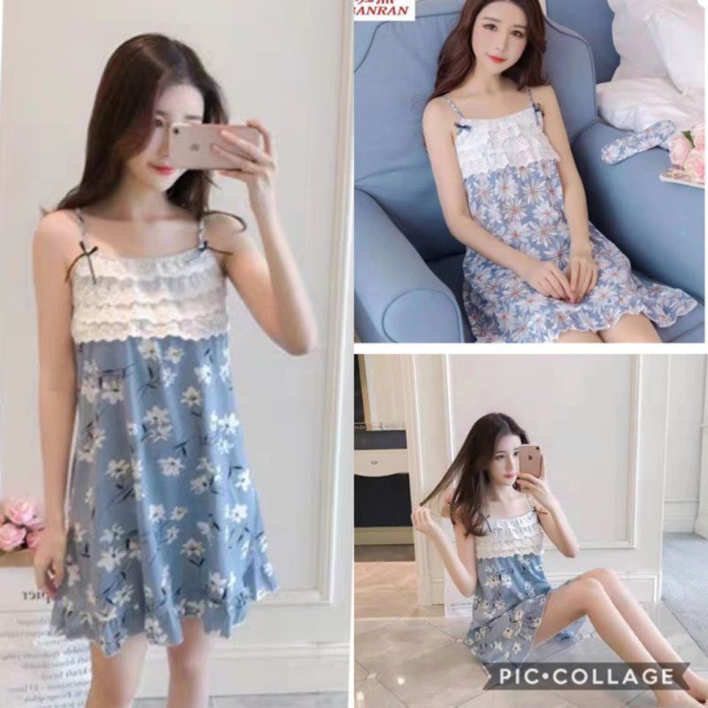 ReX FASHION DRESS RENDA BUNGA/PIYAMA DRESS IMPORT 1Y