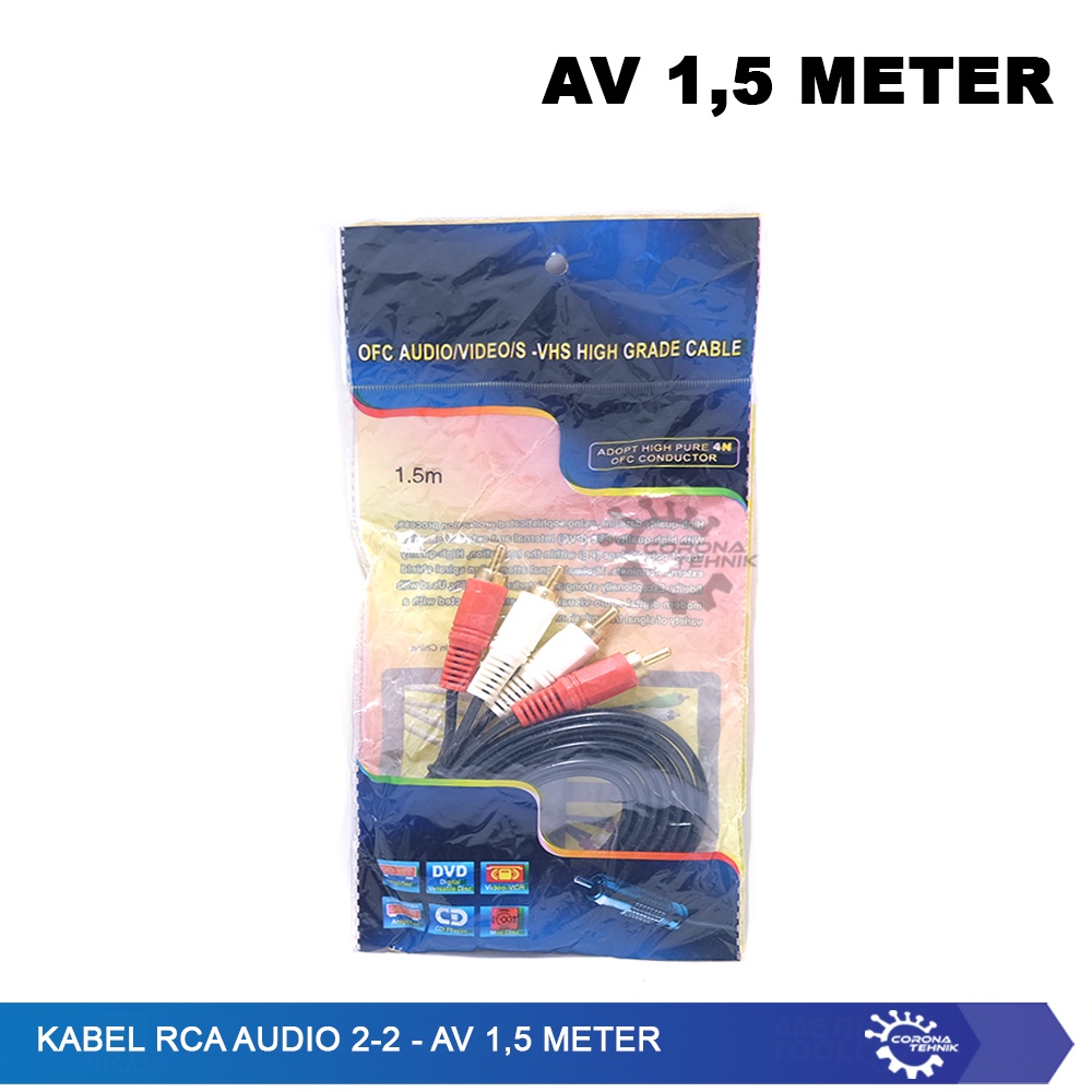 AV 1,5 Meter - Kabel RCA Audio 2-2