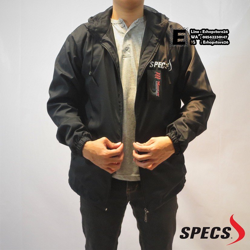 Jaket Parasut Pria Spech Hitam