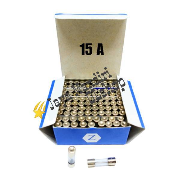 Fuse Sekring Kaca Tabung Kecil 15A  (1pak 100pcs)