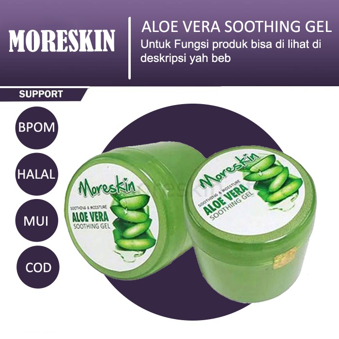 Moreskin Aloe Vera Soothing and Moisture Gel sleeping mask- Pelembab 250 gr