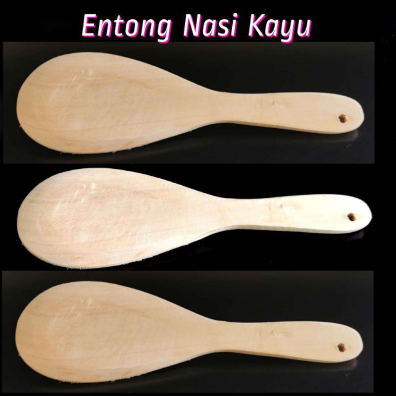 Entong Centong Sendok Nasi Kayu