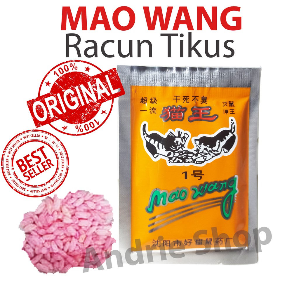 Racun Tikus MAO WANG Umpan Tikus Pembasmi Tikus Ampuh Mati Kering 100% Original