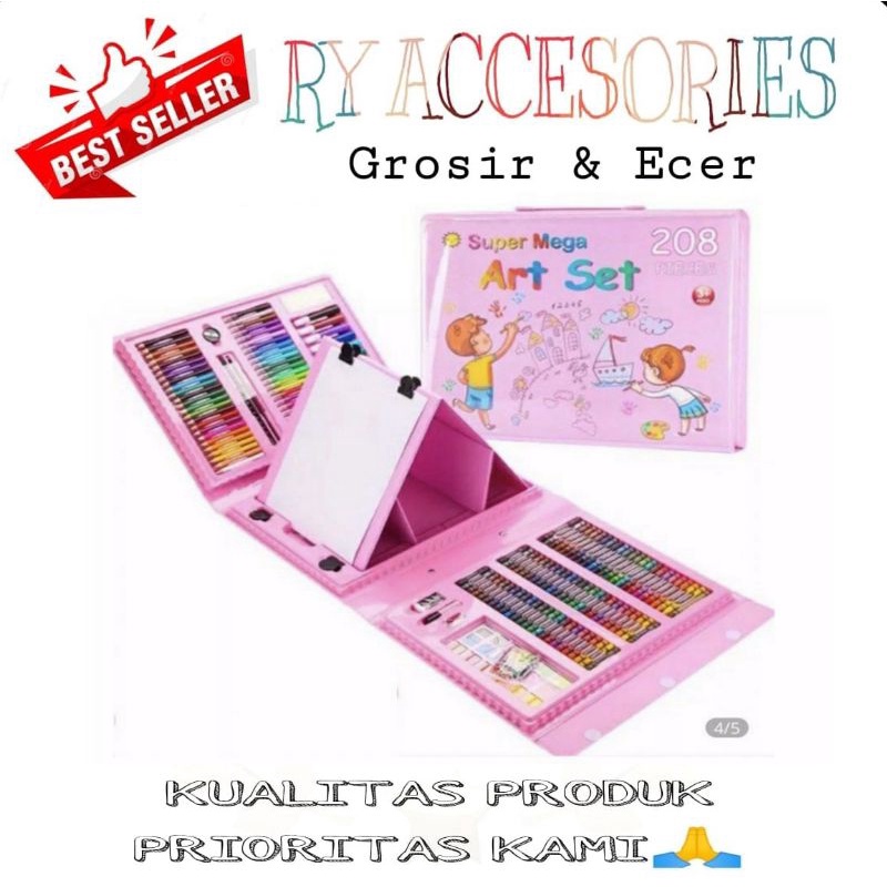 

Alat Lukis Set 208pcs 150pcs 86pcs Crayon Oil Paste Pensil Warna Cair Anak art set