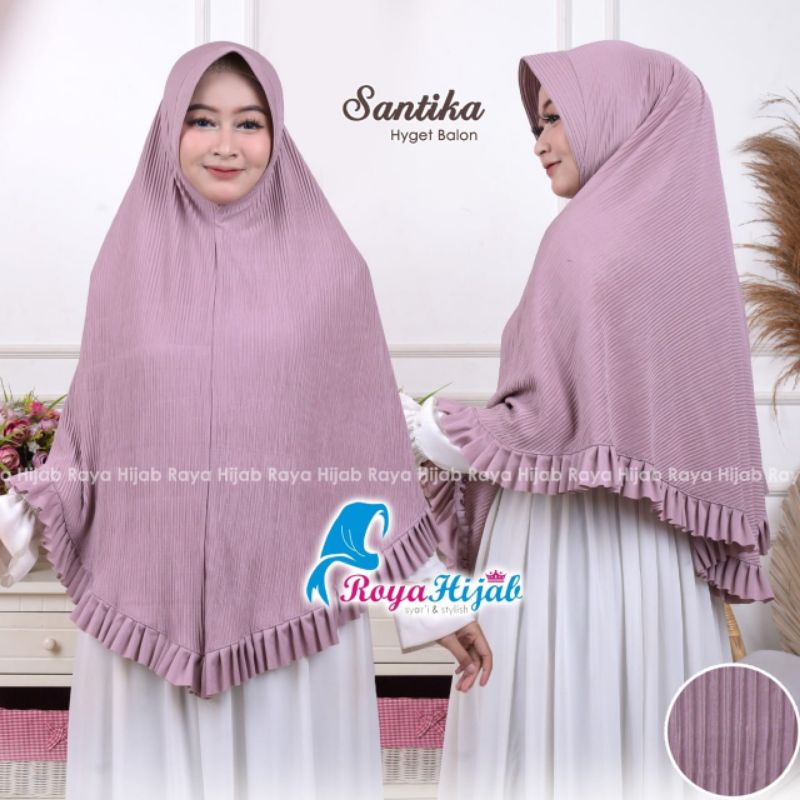 Original Roya Hijab~SANTIKA/Jilbab Jumbo Plisket Jersey