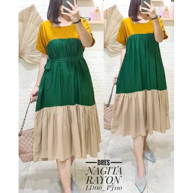 DRESS Nagita.DRESS murah meriah.DRESS Kekinian.DRESS Viral NAGITA.