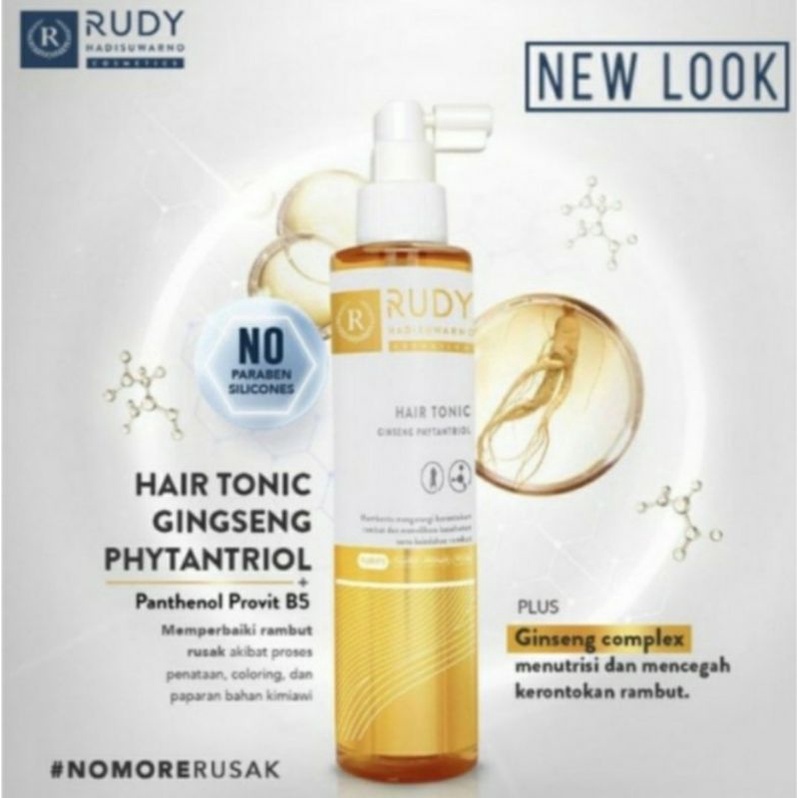 Rudy Hadisuwarno  Hair Tonic Ginseng Plus Phytantriol Kuning 100 / 200 ml