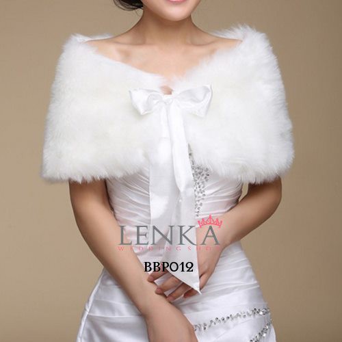 [PRODUK TERLARIS] BOLERO CARDIGAN WEDDING BULU PUTIH MODERN WANITA BBP012