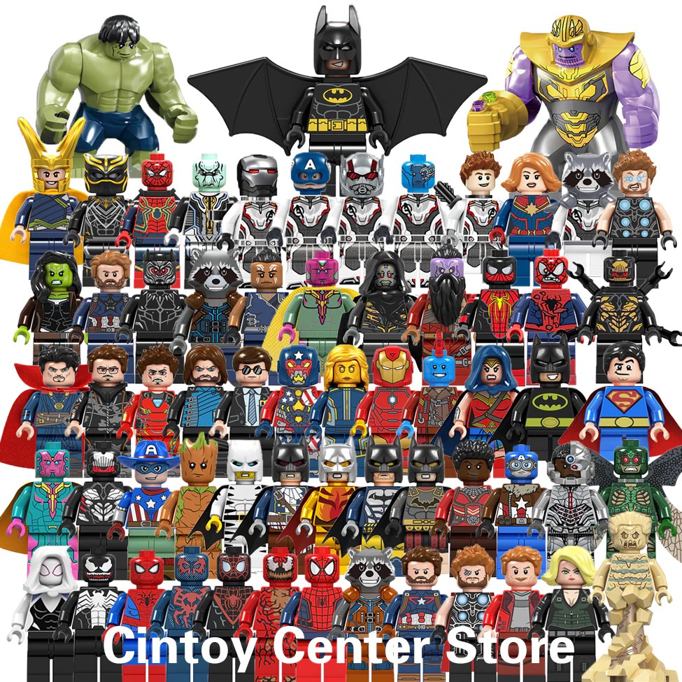 Mainan Lego Building Blocks Marvel Figure Super Heroes Captain America Ant Iron Man Hulk Thanos
