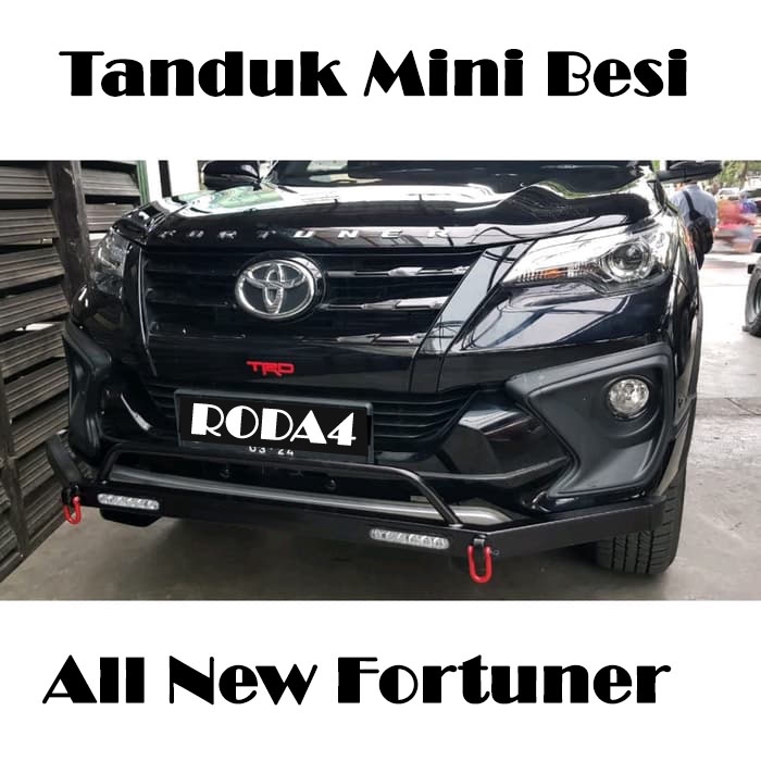 Tanduk Bumper Mini Depan Besi Mobil Universal With Lampu DRL