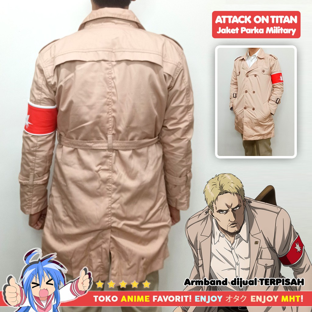 Jaket Parka Anime Militer Military Spy X Family Loid Forger Shingeki no Kyojin SNK Attack On Titan AOT