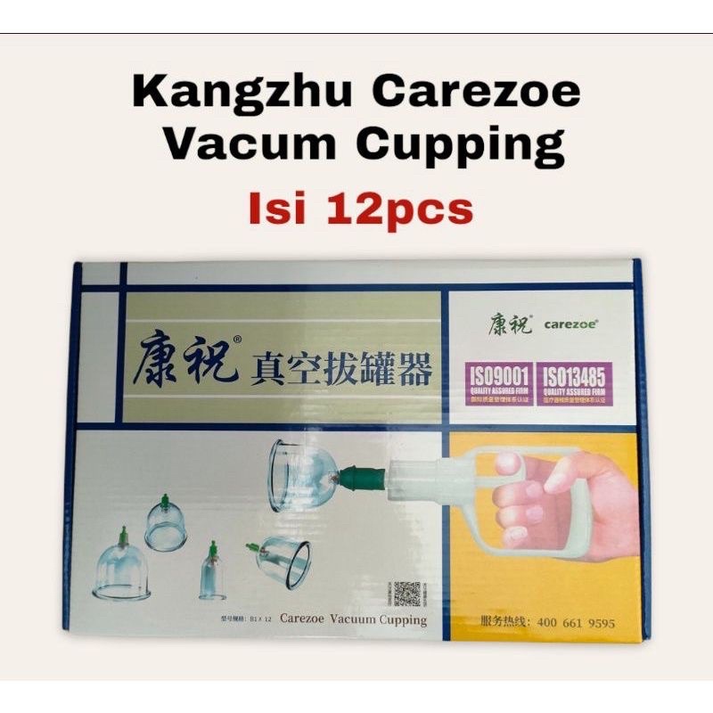 CAREZOE Alat Bekam l Kop Angin 12 Kop l Vacuum Cupping Kit Isi 12