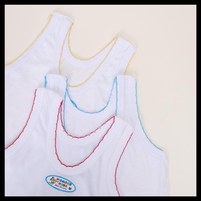 6 Pcs Singlet Wonder Kids Anak | Kaos Dalam Bayi Baru Lahir Laki Perempuan Baby New Born | Sguna | Pakaian Dalam Balita Grosir Setengah