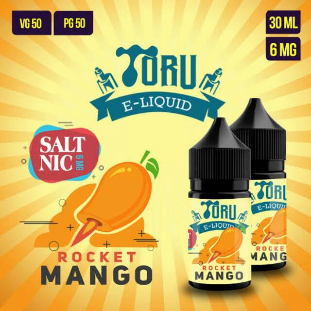 Liquid Saltnic For Pod System Toru Rasa Rocket Mango 6mg 30ml