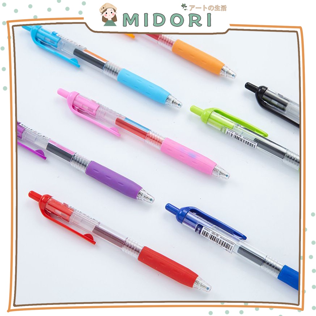 

[MIDORI] Pena Gel Multicolor Classic Design Mekanik Fine Liner 0.5mm Minimalist Aesthetic Pen - D0038