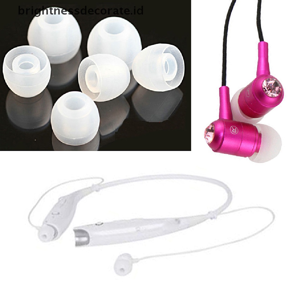 50 Pasang Earbud In Ear Bahan Silikon Transparan Ukuran Kecil