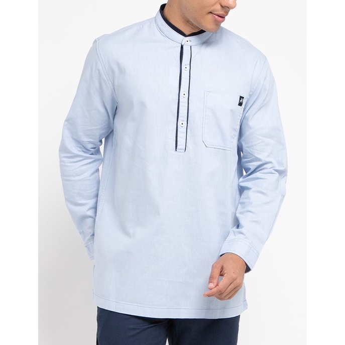 Kemeja Koko Lengan Panjang Abu-abu Lois Jeans