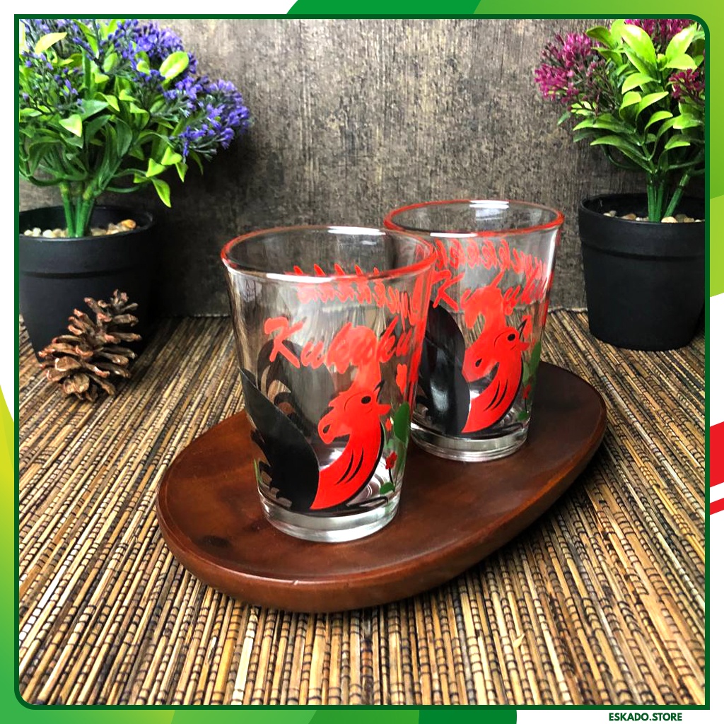Chicken Glass Jug/Wadah air motif ayam/tempat minum gelas KIMGLASS