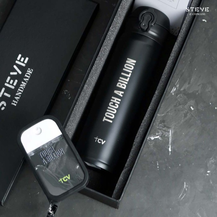 Gift Set Simple Tumbler + Hand Sanitizer Souvenir Hadiah Custom Logo