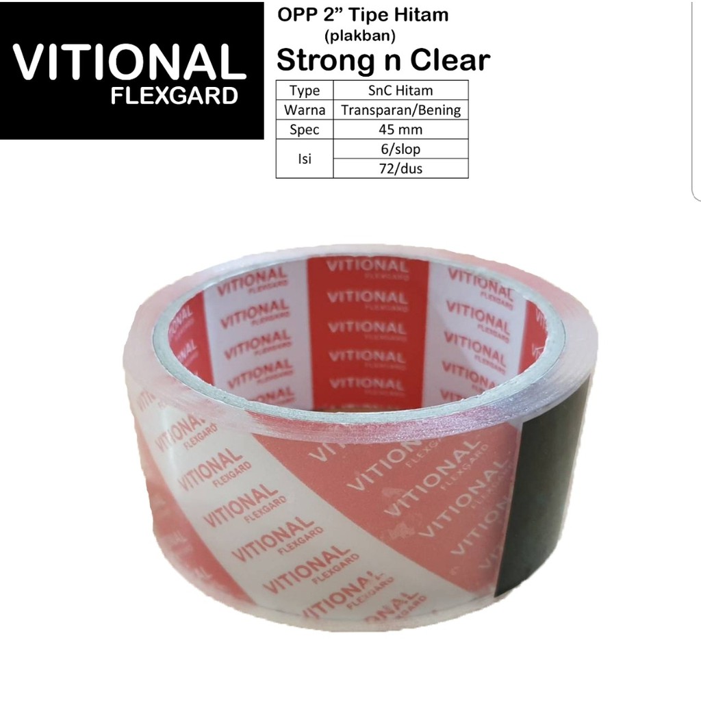 VF HTM Strong n Clear Lakban 45mm x 40y 72 roll (1 dos) / Isolasi / Solasi