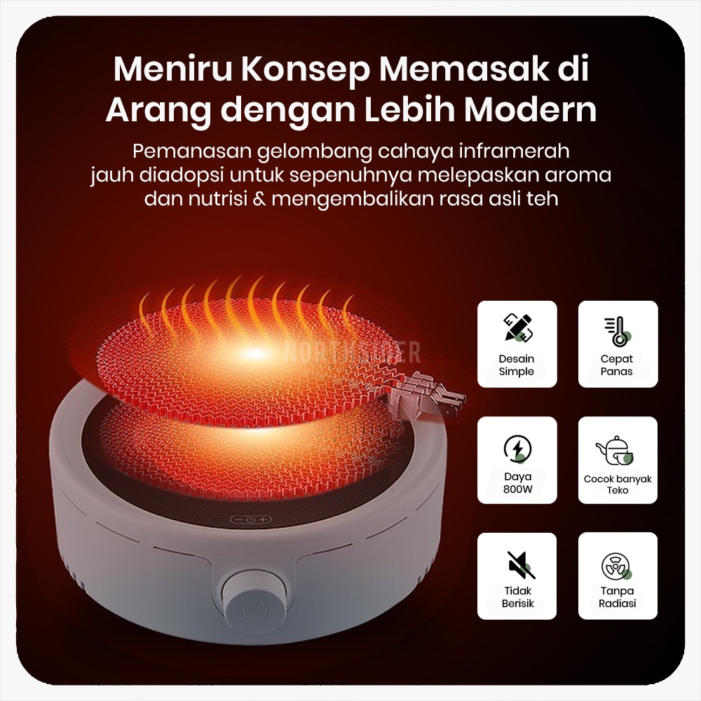 KOMPOR LISTRIK INFRARED COOKER 800W | TEH KOPI MOKA POT MASAK YG100T18