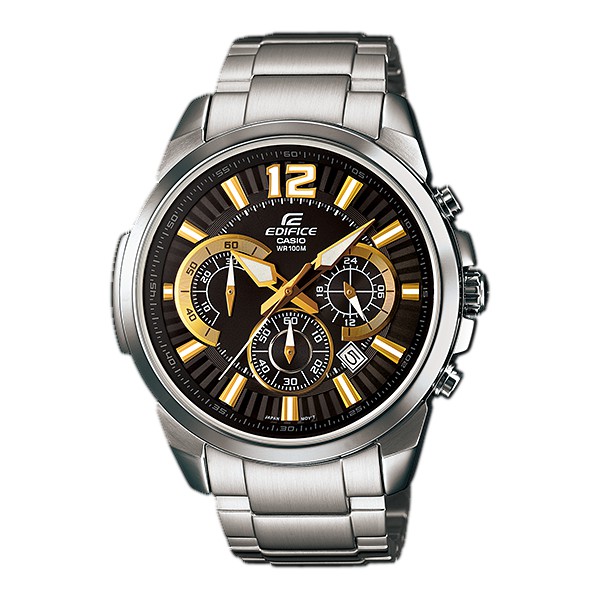 Casio Edifice Jam Tangan Pria Silver Rantai EFR-535D-1A9 Original