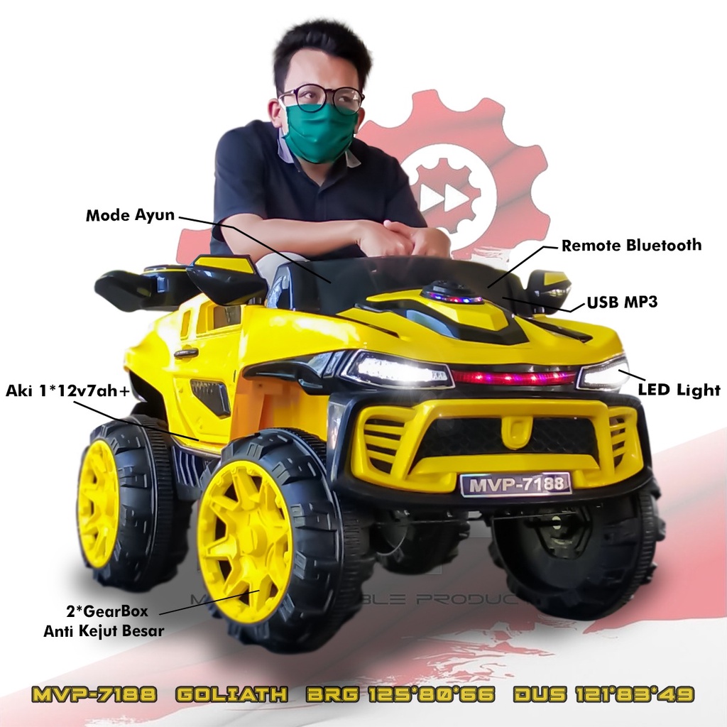 PROMO MVP7188 Goliath Mainan Kendaraan Anak Mobil Aki Mobilan Ride On Car MVP