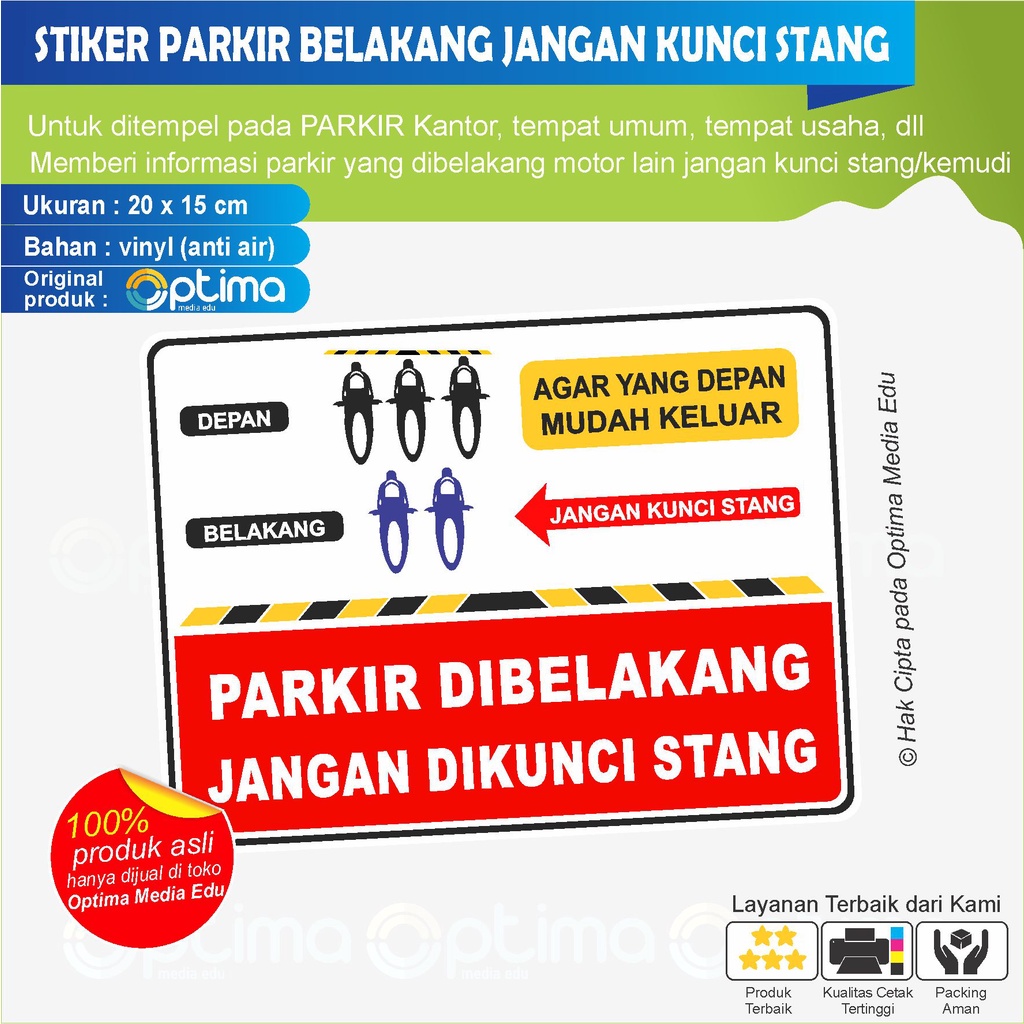 

STIKER PARKIR DIBELAKANG JANGAN DIKUNCI SETANG