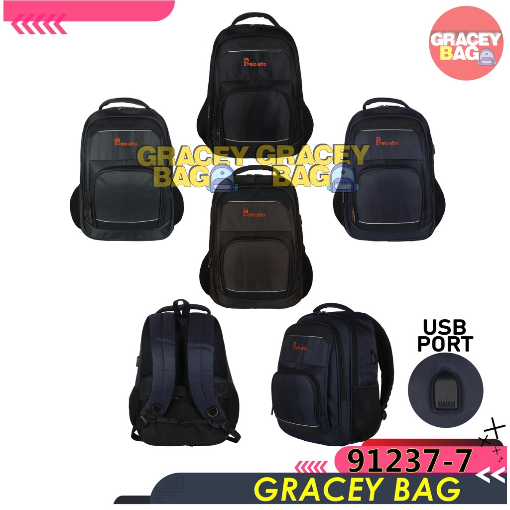 GB-91237 Tas Ransel Laptop Paloalto + USB Port 18&quot;