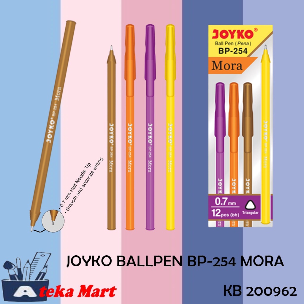 

[BOX/12PCS] JOYKO BALLPEN BP-254 MORA / PEN MURAH