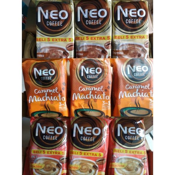 

Neo Kopi | Neo Coffee 20grx9pc | neo moccachino | neo machiato | neo tiramisu | neo kopi 1 renceng isi 9 sachet