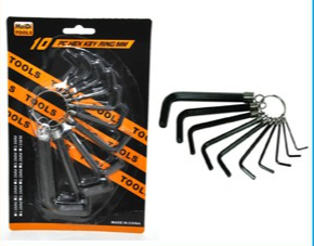 Tools Kunci L Set isi 10 Alat bengkel Kunci Motor