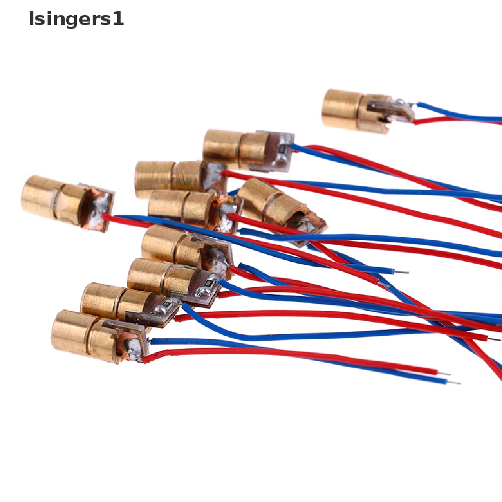 [lsingers1] 10Pcs 650nm 6mm 3V 5mW Mini Laser Dot Diode Module Head WL Red Boutique
