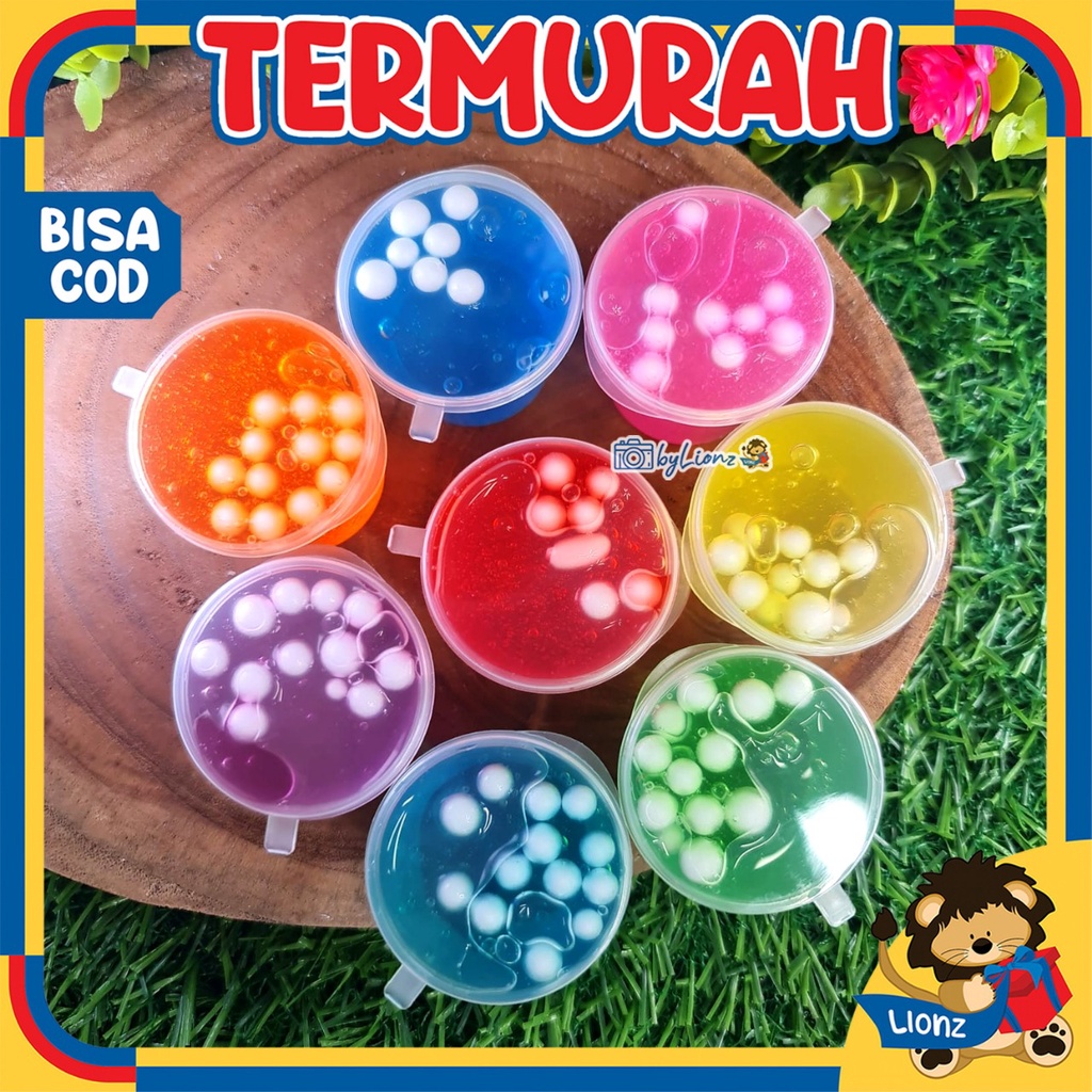 slime mini cup no label clear by Lionz.idn tersedia harga grosir