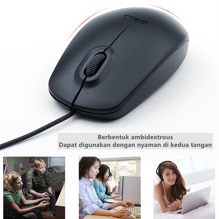 DELL MS111 USB Wired Optical Scroll Mouse /Dell S111 KAB Mouse/Mouse Berkabel Dell S111 Mouse Optik Berkabel USB