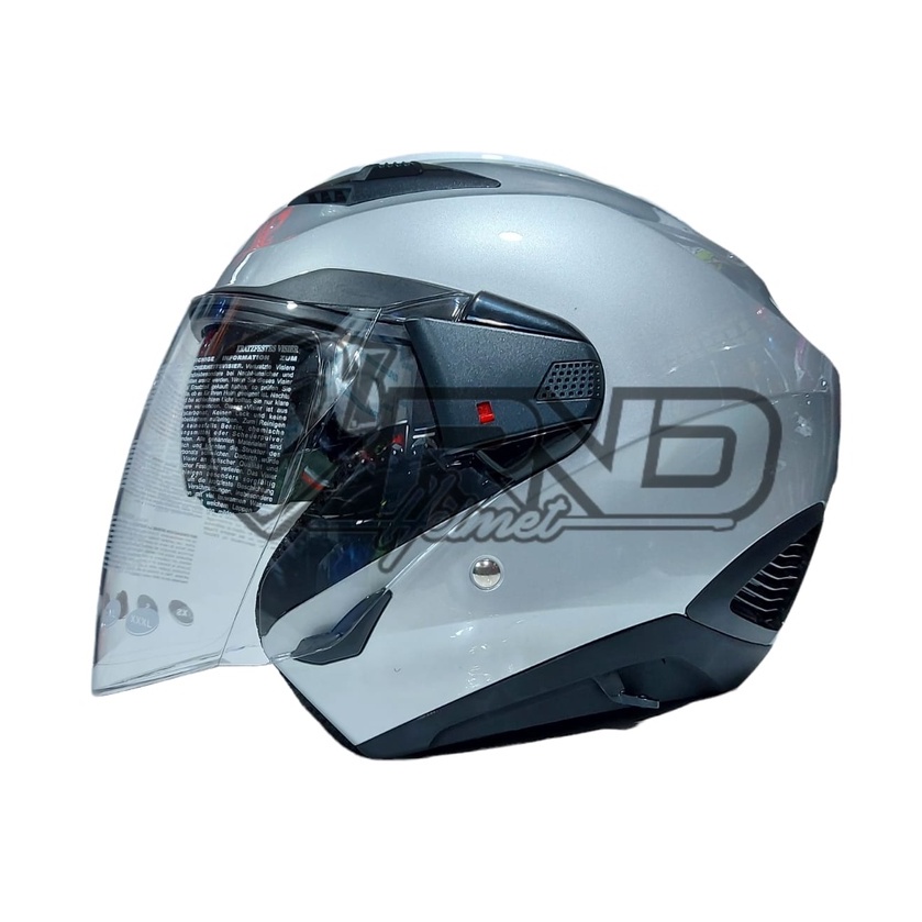 Helm Zeus 611 Silver Half face Zs611