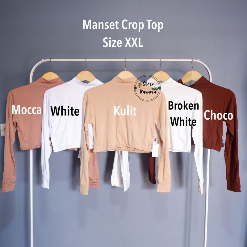 Manset Kaos Crop Top Bahan Rayon ukuran XXL