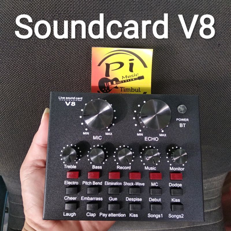 Soundcard v8 + Mic BM800 dalam satu paket