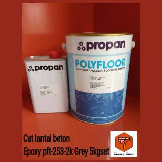  CAT  LANTAI  BETON POLYFLOOR TOPCOAT PFT 253 2K GREY 5KS P 