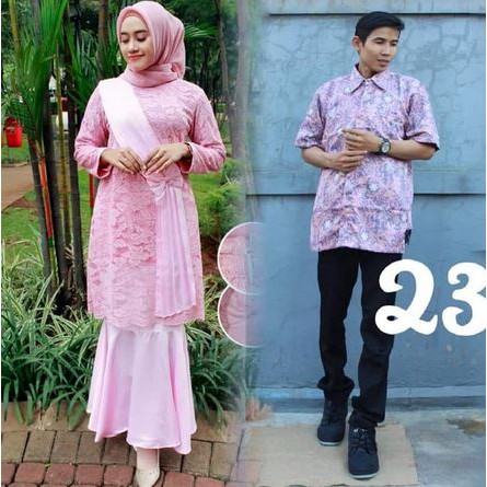 couple kebaya tunik brukat princess berkualitas