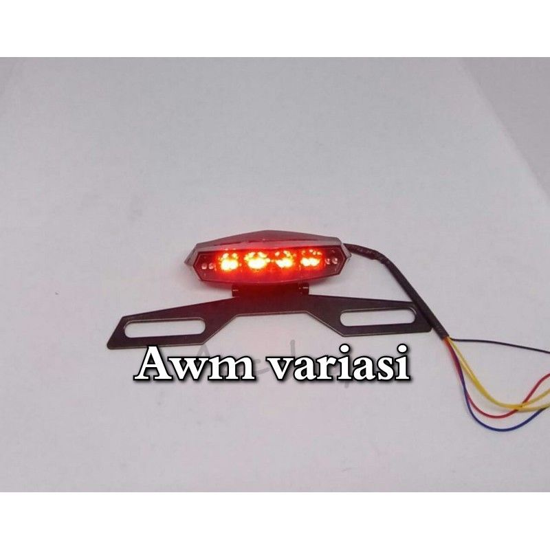 Lampu stop belakang RX KING 3 in 1 set dudukan plat universal rx king cb yb dll / stoplamp RX KING