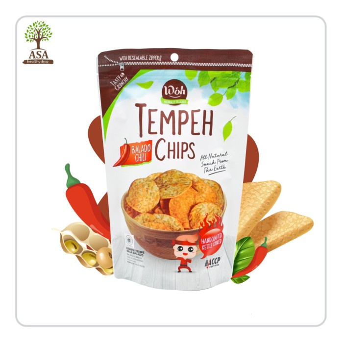 

MURAH WOH Tempeh Chips 50 gram - Balado