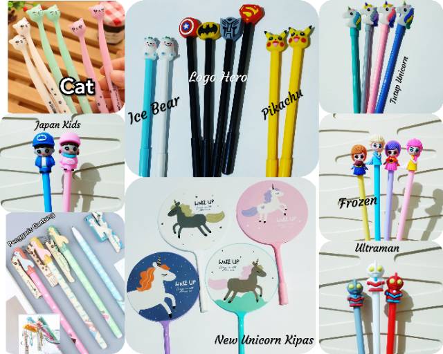 

Pulpen Pen Pena Bolpen Bolpoin Gel Karakter terbaru bagus lucu murah 0,38p ( MOHON MAAF BANGET KAKA , UNTUK KHUSUS PRODUK INI WAJIB MINIMAL BELANJA PERUNIT 15RIBU YA KAKA JIKALAU TIDAK,MAKA TERPAKSA KAMI CANCEL ) HAPPY SHOPPING ! TER