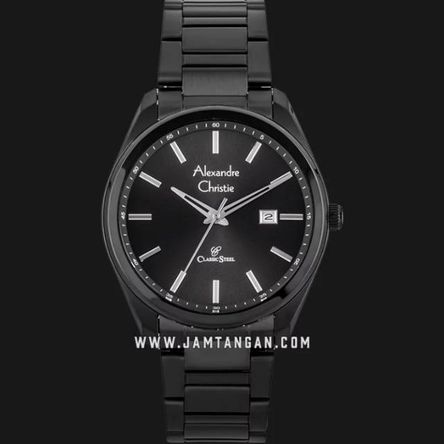 Alexandre Christie AC 8591 MD BIPBA Man Black Dial Black Stainless Steel