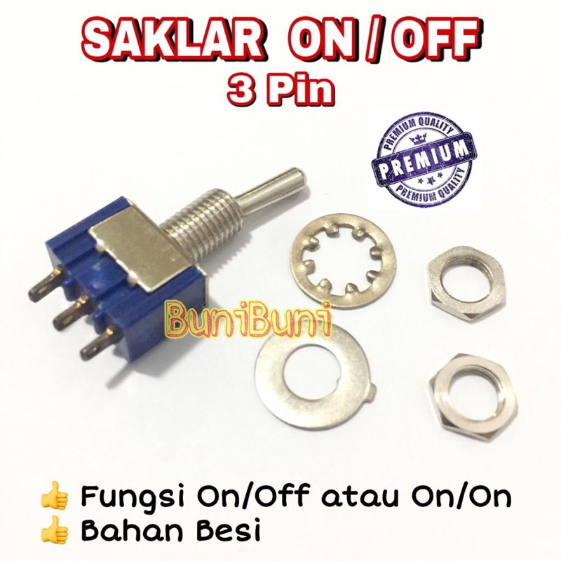 Saklar / Switch Toggle Mini / Togel Kecil 3 Kaki ON-OFF &amp; ON-ON High Quality