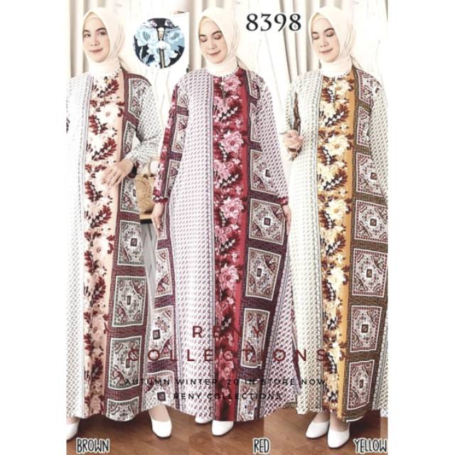 Baju Tunik/Baju Syari/Baju Gamis Floral Gamis Busui Jumbo XXL 8398-5L